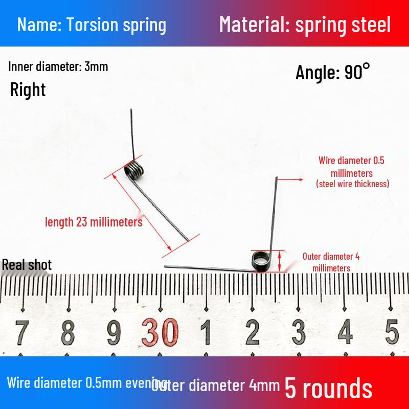Torsion Spring Steel 0.3-3.0 for 90/180° Clip Trash Can
