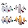 Indoor Outdoor Party Props 3 Pcs Halloween Hanging Ghosts on Brooms, Spooky Flying Gauze Ghost Cute for Trees with Broomstick Tree, Porch, Yard,