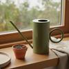 Long Spout Watering Can Large Capacity Stainless Steel Pot Ergonomic Handle Gardening Tool