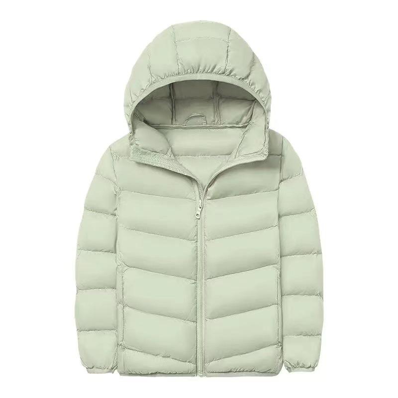 2025 Kids' Lightweight Hooded Down Jacket - White Duck Down for Boys & Girls