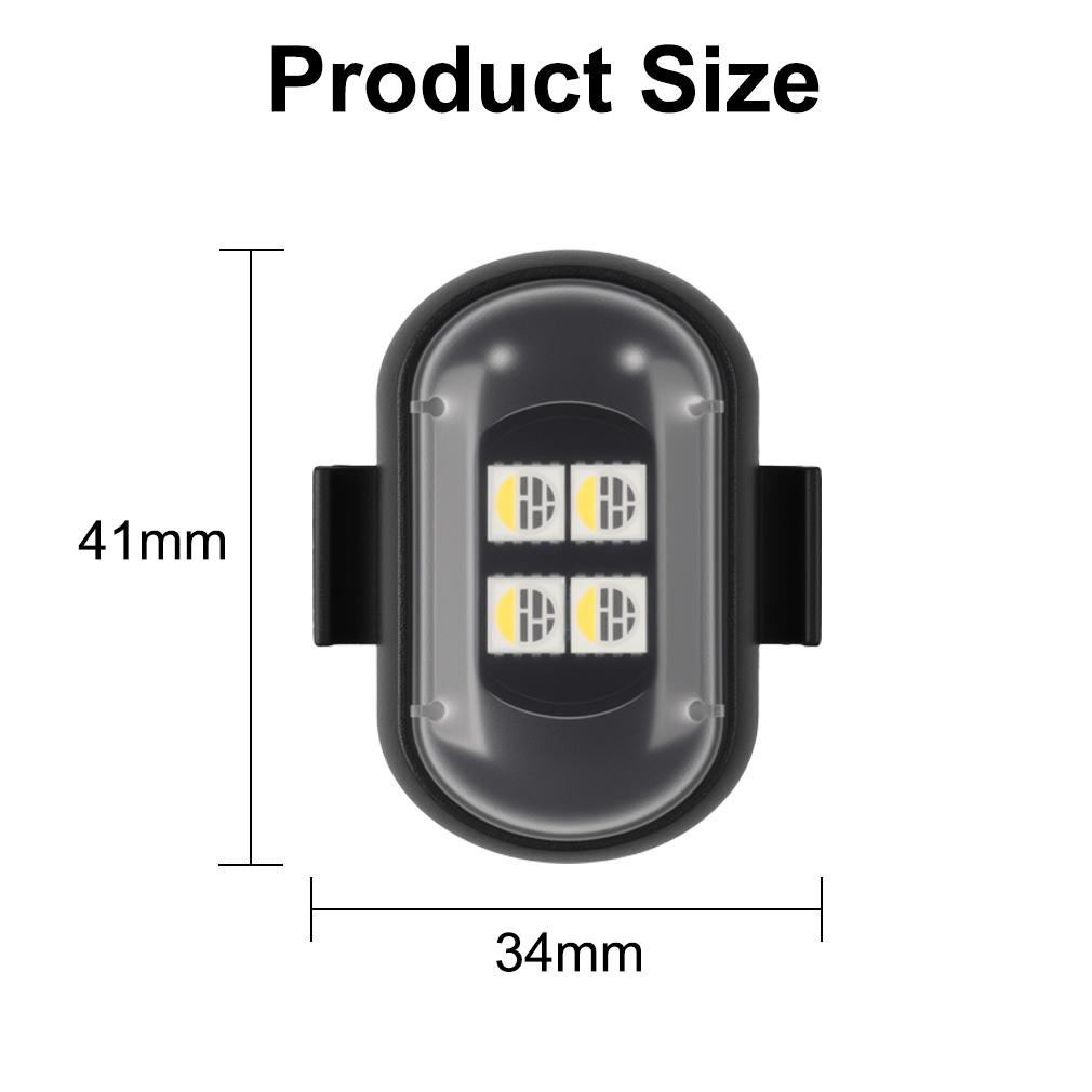 6Pcs RGB Led Car Strobe Lights Motorcycle LED Flash Position Wireless Light 8 Colors Aircraft Airplane Helicopter Warning Lights Accessories