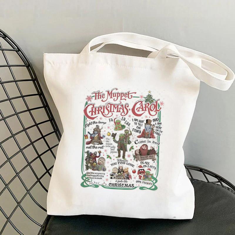 Christmas Handbag Multifunctional Large Capacity Fashion Shoulder Bag Student Canvas Bag