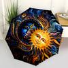 Colorful Celestial Sun & Moon Mandala Art Print Umbrella Day Gift Y293