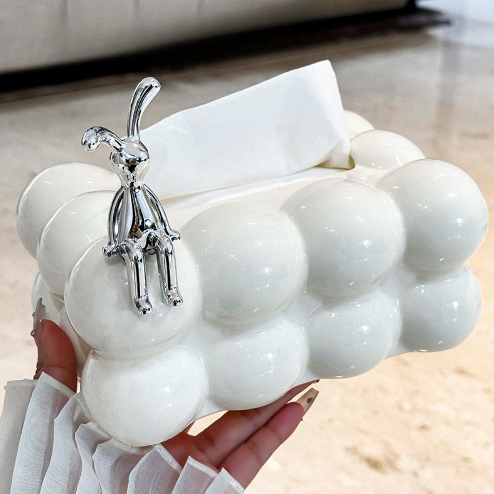 Cream Style Tissue Box Living Room Coffee Table High Sense Smoking Paper Box Light Luxury High-end Decoration Napkin Paper Box
