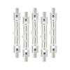 Dimmable 300W R7s 118mm Halogen Bulb 5 Pack for Construction Light, Workshop Flood Light, Long Tube Halogen Lamp