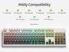 135 Keys Double Shot PBT Light Transmitting Grey OEM Profile Minimalist Style Custom Keycaps for Mechanical Keyboard Keycaps, Shine-Through (Gradient