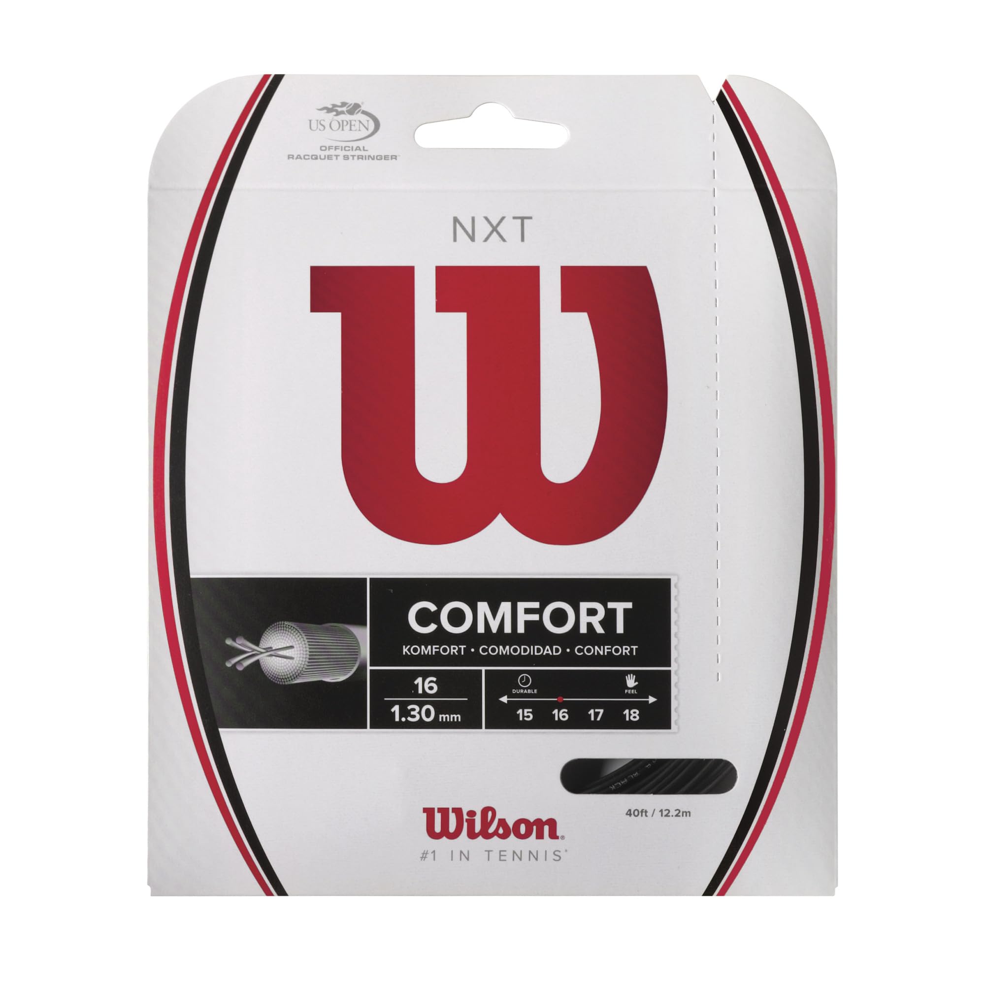 

Wilson Tennis String Gut NXT 16 WRZ942800 16 BLACK (NXT 16) (1.30mm) [Single tension] чорний