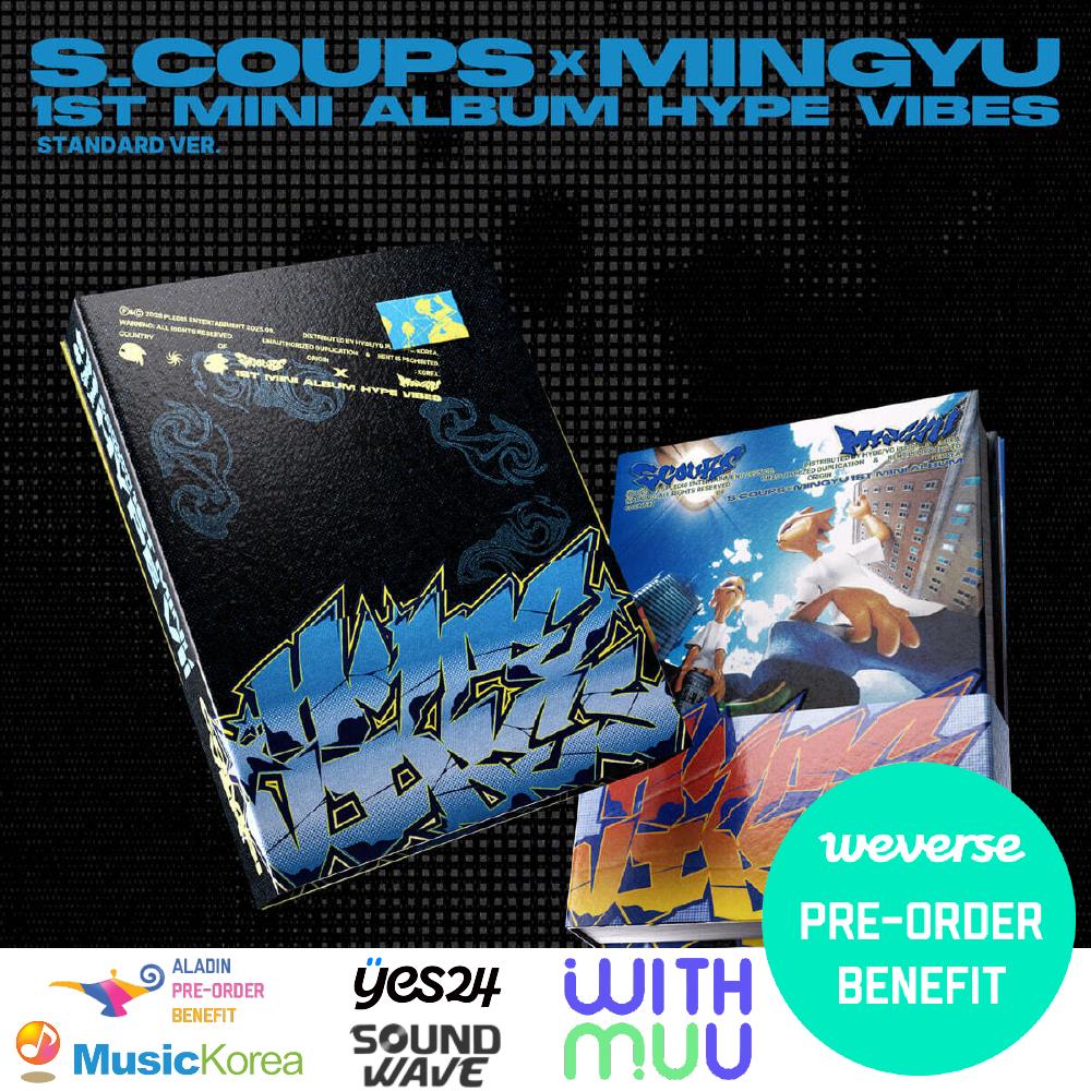 Pre-order S.COUPS X MINGYU 1st Mini Album HYPE VIBES Standard Ver. & SHOP POB