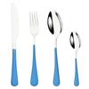 4pcs/16pcs Stainless Steel Blue Dinnerware Cutlery Set Mirror Polished Flaware Set Tableware Dinner Fork Spoon Knife Set