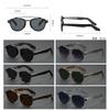HBK Double Bridge Sunglasses - Round Frame Face Slimming Design - K-Style Vintage Unisex OEM
