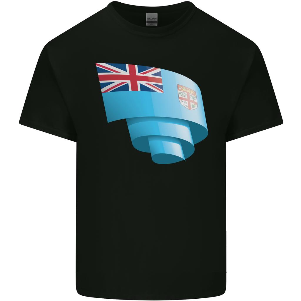 Curled Fiji Flag Fijian Day Football Unisexs Light Cotton TShirt