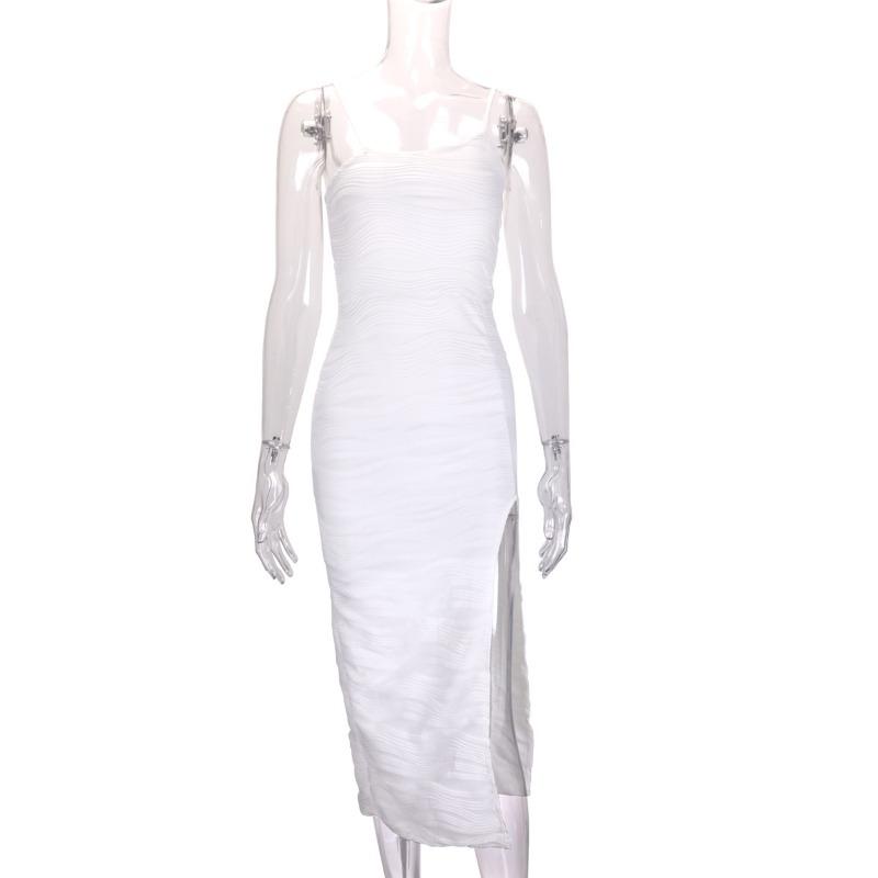 Women's Water Ripple Fashion Slit Sexy Dress