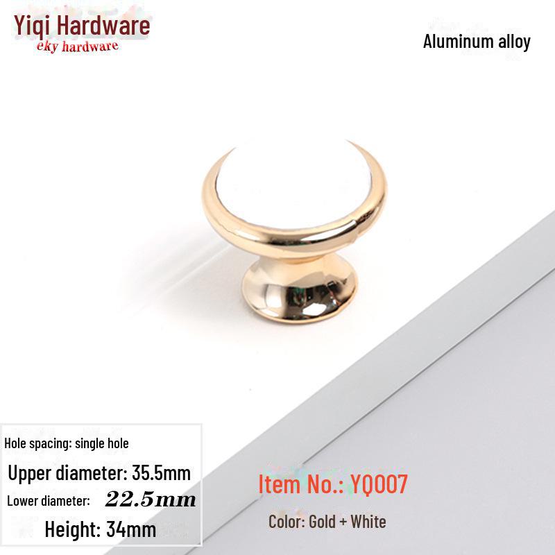 Czarno-biały europejski styl złoty uchwyt do drzwi do szafki, szafy, szuflady i szafki na buty