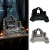 Dark Style Room Decor Gothic Ruin Skull Altar Table Ornaments, 3D Printed Broken Chapel Retro Home Accents Castle Ruins Miniature Diorama Props,