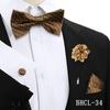 Korean Style 4-Piece Men's Bow Tie & Pocket Square Set for Weddings & Formal Events