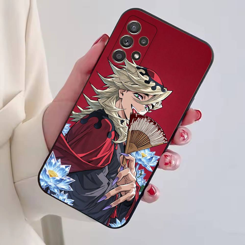 Hot Anime Demon Slayer Hard Phone Case For Samsung S25,S24,S21,S22,S23,S30,Ultra,S20,Plus,Fe,Soft Silicone Black Cover
