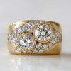 Luxurious Style Glittering Full-set of Artificial Gemstone Ring Made of Copper, Women's Jewelry Ring, Wedding Ring