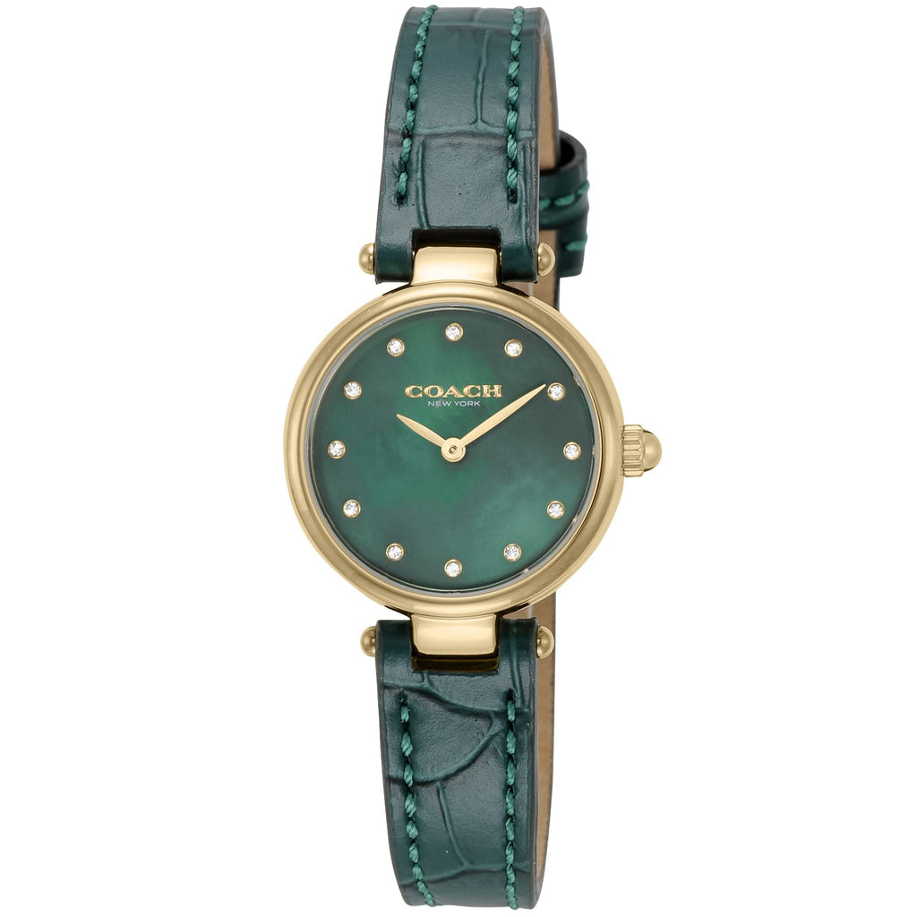 

Coach Park Analog Green Dial Green Leather Strap Watch for Women - 14503534 зелёный