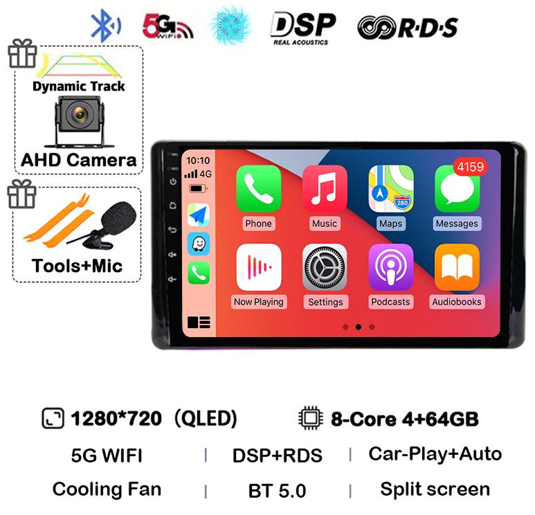 Android 14 CarPlay Auto WIFI+4G Car Radio For Toyota Raize 2020 2021 2022 Multimedia Video Player Stereo DSP GPS 360 Camera QLED