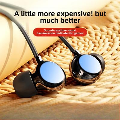 Fones de ouvido intra-auriculares de cerâmica com fio Diagonal Fones de ouvido intra-auriculares para dormir Alta qualidade de som com controle de microfone Fones de ouvido