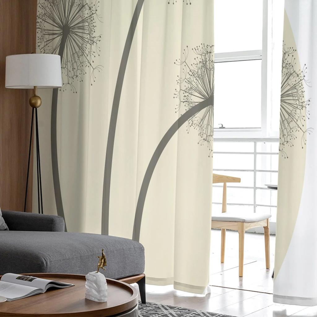 Dandelion Dragonfly Sheer Curtains Window Curtains For Living Room Bedroom Blinds Kids Room Home Decor