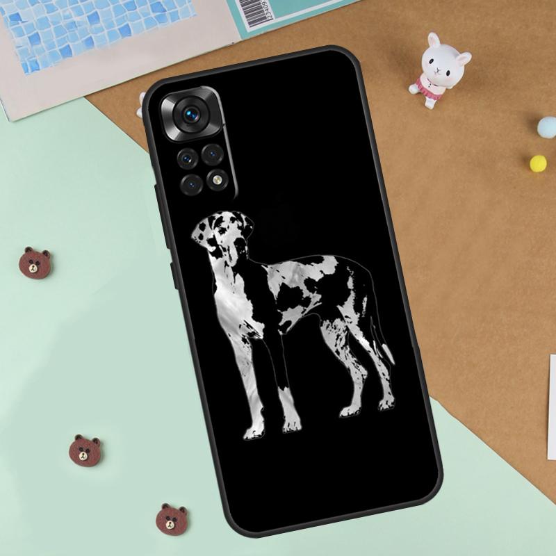 Great Dane Dog Watercolor Case For Xiaomi Redmi Note 14 13 12 9 10 11 Pro 10S 11S 12S Cover For Redmi 13C 10C 12C 14C