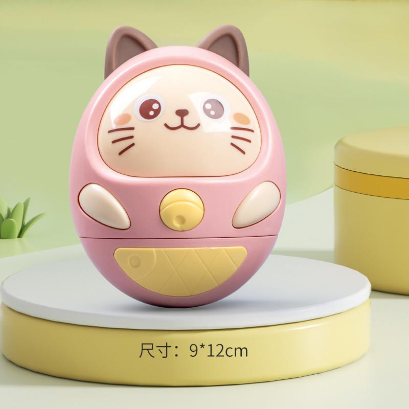 

Неваляшка Внешний вид Игрушка для кошек со звуковыми и световыми эффектами и тряской Интерактивная розовый