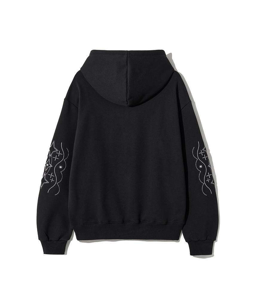 Starlight Embroidered Hoodie Black