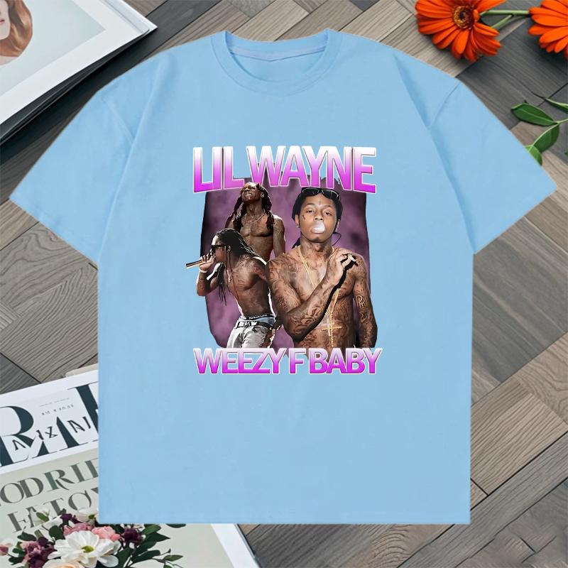 Hot Sale Rapper Lil Wayne Weezy F Baby Graphic T Shirt Print 100 Cotton Unisex Women Short Sleeve Tshirts Gothic Unisex Clothing