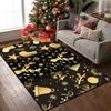 Black Gold Christmas Carpets for Living Room Children Bedroom Rug Soft Fluffy Bedside Rugs Short Plush Large Area Mats Office