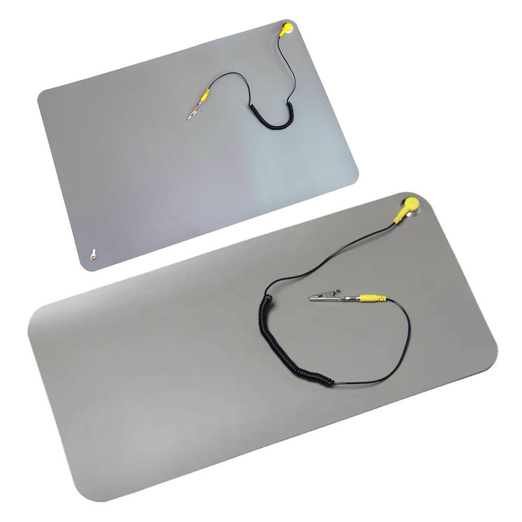 Antistatická bezpečnostní podložka s uzemňovacím vodičem a ESD náramkem vhodná pro opravy počítačů, mobilů, citlivé elektroniky