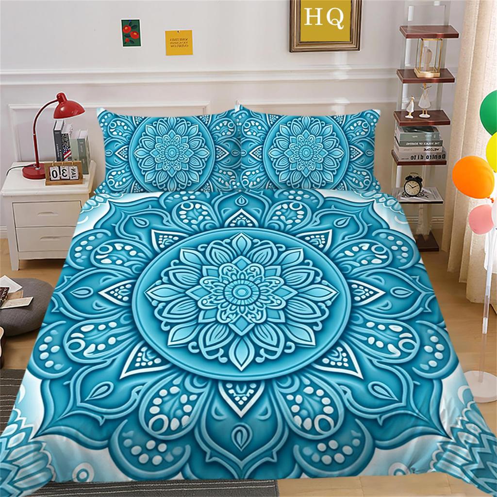 3D Digital Printing Bedding Set Bohemian Datura Quilt Cover Pillow Case Home Bedding Set AU/EU/US Full Size Single/Double Bed