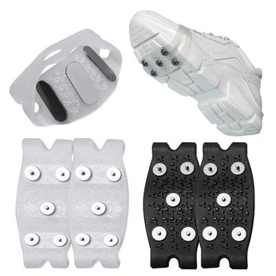 1 Pair Ice Cleats Shoes Crampons with 5 Steel Studs Reflective Men Women Winter Outdoor Walking Ice Snow Traction Grips Elastic Non-slip