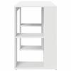 White Desk with Shelf 130 x 50.5 x 75 cm Engineered Wood