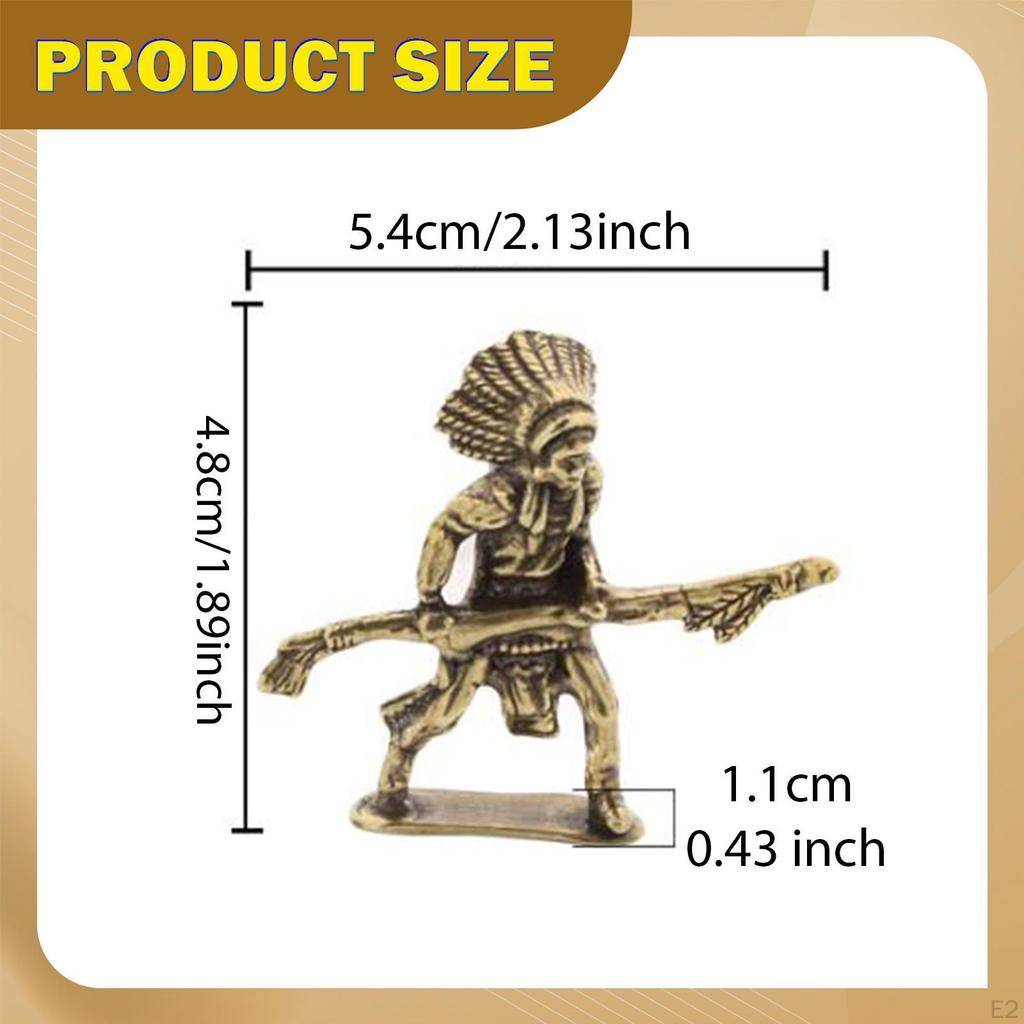 Kleine Messing Statue Skulptur Spiel Requisite Miniaturfigur für Kamin Party Familie Freunde Büro