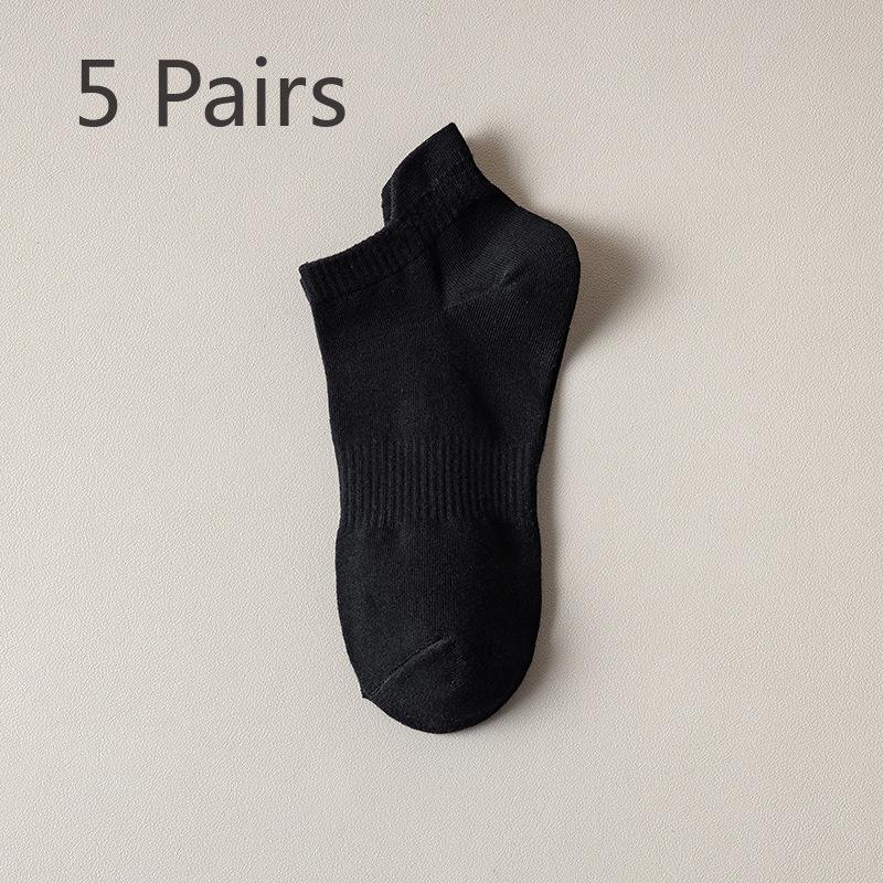 5 Pairs of Women's Summer Thin Girdle Waist Deodorant Breathable Sports Cotton Socks