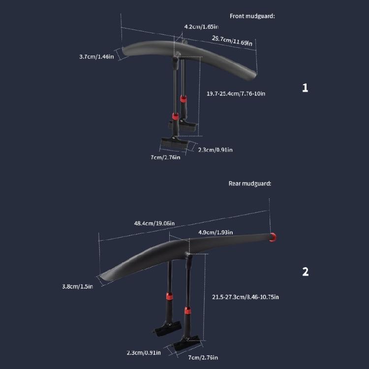Bicycles Rear Mud Guards Adjustable Road Bike Mudguard Light Weight Outdoor Mountain Bike Mudguard Easy To Install