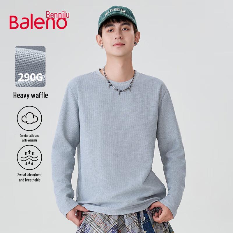 Baleno Men's Waffle Knit Long Sleeve T-Shirt
