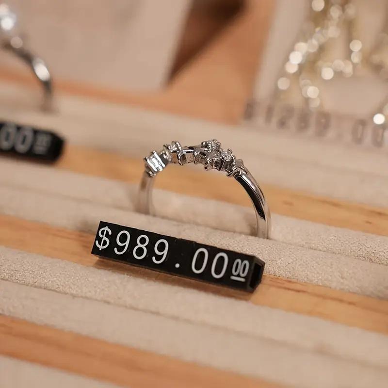 10 Sets Price Display Blocks with Numerical Letters Retail Stores Adjustable Jewelry Display Cubes Multiple Options Available