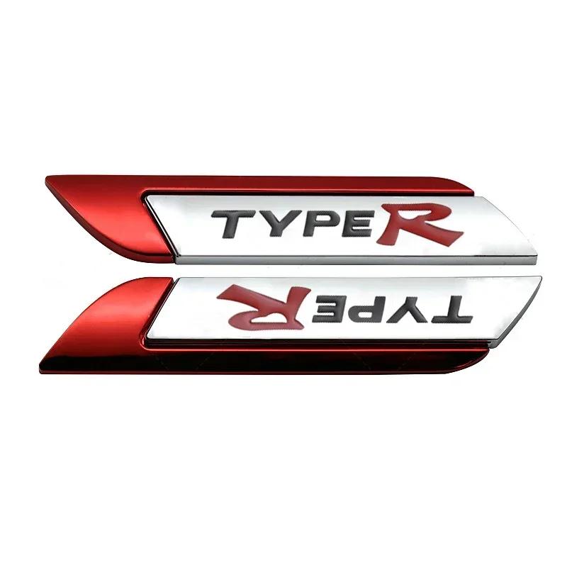 

2pcs Car Fender Side Emblem Tail Box Sticker Badge for Honda TYPER Accord CRV Civic City Odyssey Insight Elysion CRZ Fit Jade