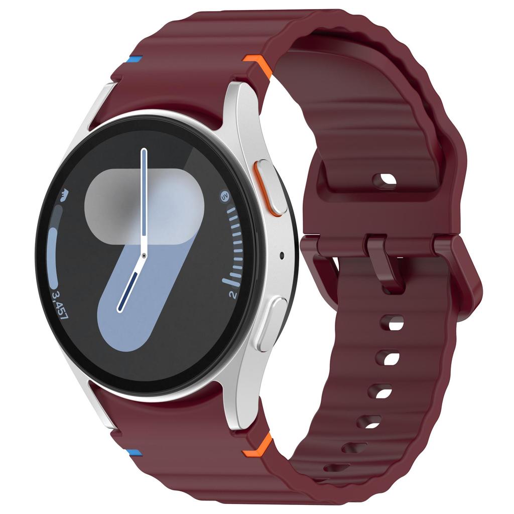 Silicone Strap For Samsung Galaxy Watch 7/FE/6/5/4 44mm 40mm 5 Pro Wave Bracelet For Galaxy Watch 6 Classic 47mm 43mm Watch band