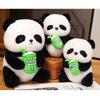 Adorable Plush Panda Toy Soft Pp Cotton Milk Tea Cup Panda Doll Gift For Kids