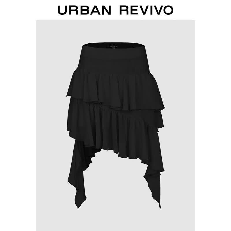 UR Women s Irregular Pleated Short Skirt L