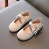 Children Round Toe Ballet Flat Shoes with Adjustable Strap and Decorative Bow Slip On Lightweight Comfortable Soft Sole Casual Footwear