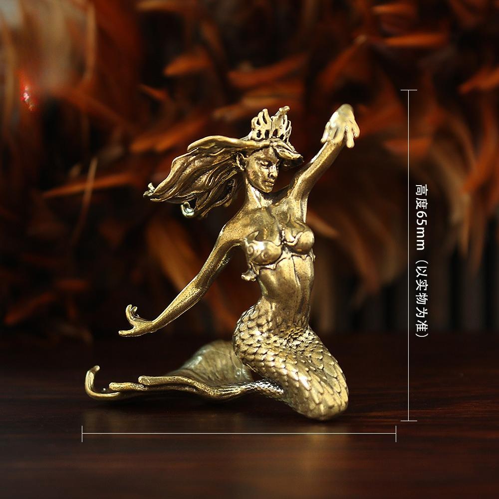 Mermaid Small Statue Retro Beauty Characters Miniatures Figurines Desktop Decorations Crafts Home Decors Ornaments