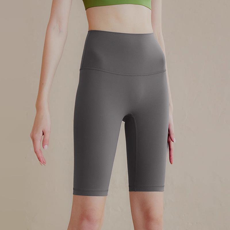 Fitness clothes cycling pants five-point yoga pants summer thin high waist hip lift peach running shorts women's suit