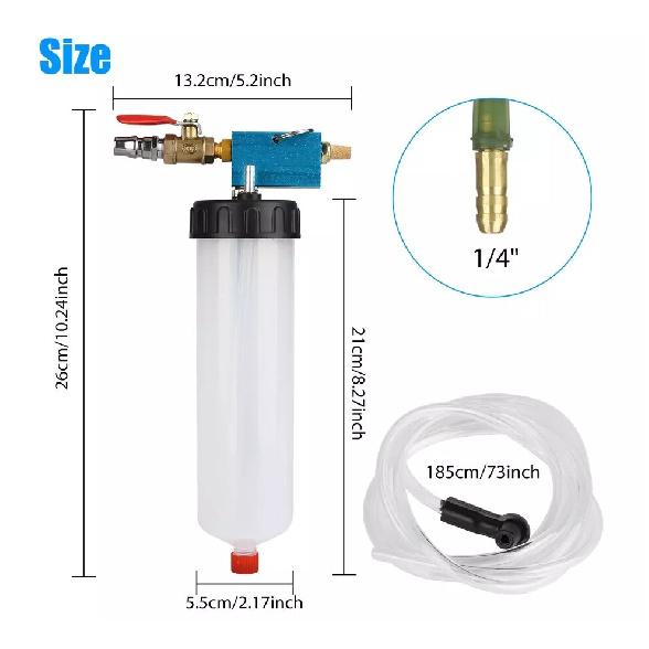 1*Vacuum Brake Bleeder Car Vehicle Tank Fluid Oil Change Pump Equipment Tool Kit