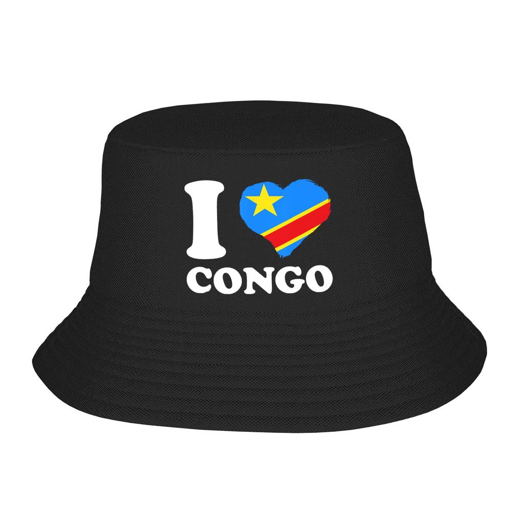 Republic Of Congo Congolese Flag Bucket Hats for Women Unisex Travel Bob Hats for Vacation Caps