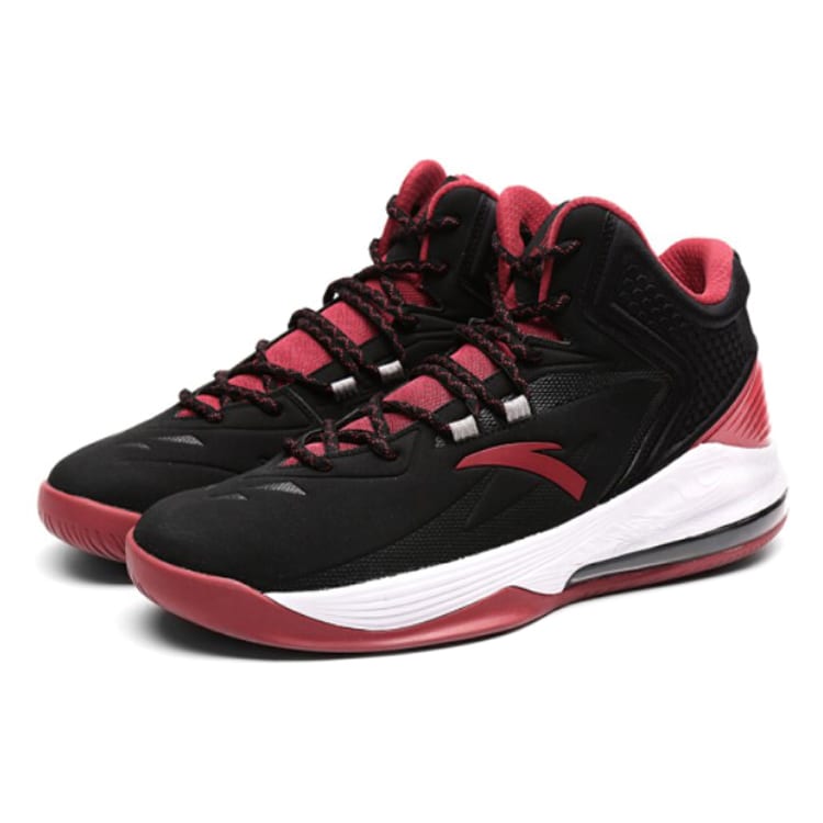 ANTA Basketball Collection Basketball Shoes Men's Mid Top Black/White/Red 91631101-3