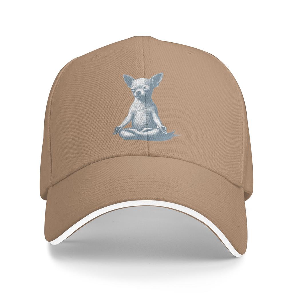 Summer Casual Baseball Cap Chihuahua Yoga Meditation Outdoor Sports Trucker Hat For Female Male Adjustable Trendy Snapback Cap